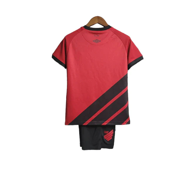 Kit Infantil Athletico Paranaense I Umbro 23/24 - Vermelho e Preto