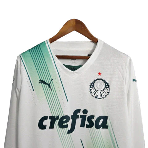 Camisa Palmeiras Away 23/24 - Manga Longa - Torcedor Puma Masculina - Branco