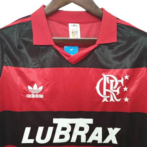 Camisa Retrô Flamengo I Home Adidas 1990/91 Masculino Vermelho e Preto