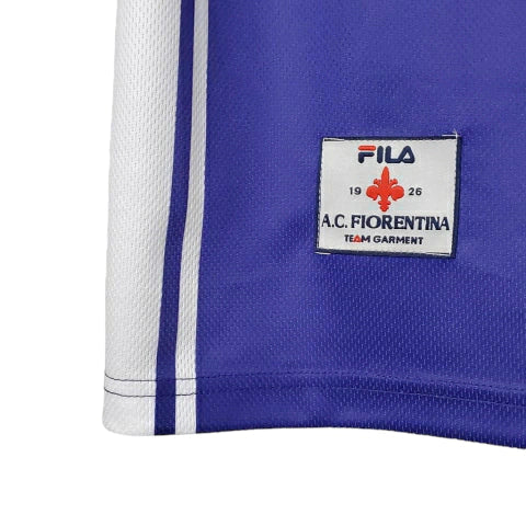 Camisa Retrô Fiorentina Fila 1999/2000 Masculino Roxa e Branca