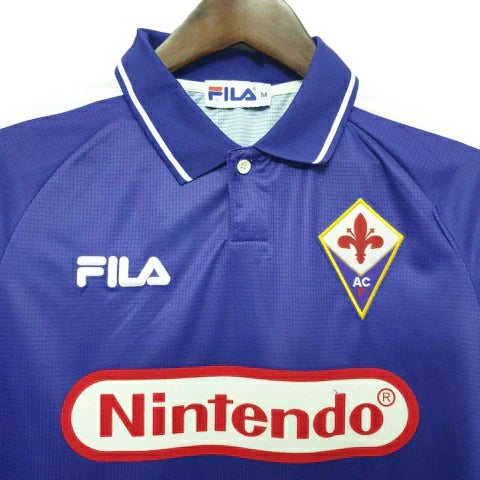 Camisa Retrô Fiorentina I Home Fila 1998/99 Masculino Roxo