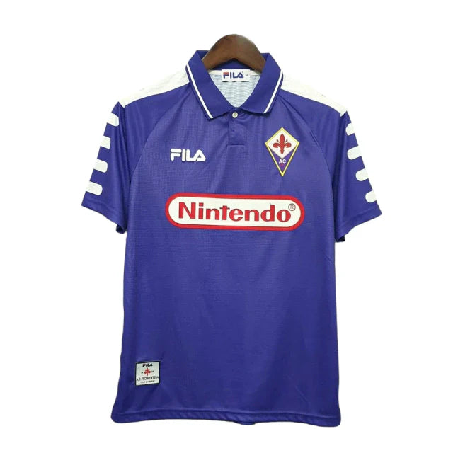 Camisa Retrô Fiorentina I Home Fila 1998/99 Masculino Roxo