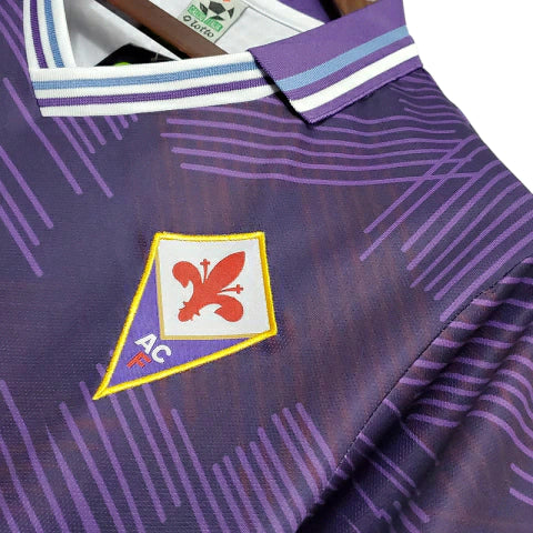 Camisa Retrô Fiorentina Lotto 1992/93 Masculino Roxa