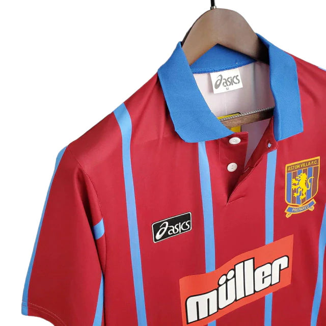 Camisa Aston Villa Retrô 1993/1995 Vermelha - Asics