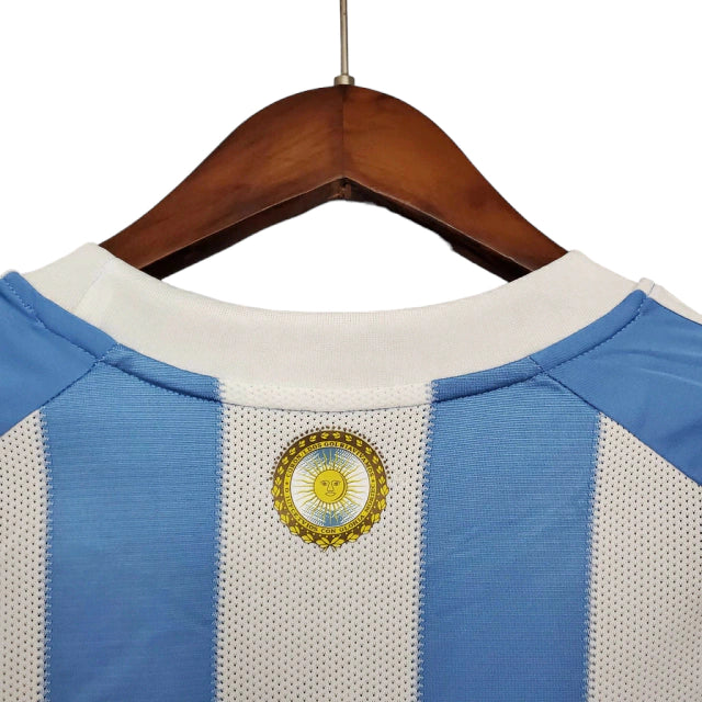 Camisa Retrô Argentina Adidas 2010/11 Azul e Branco