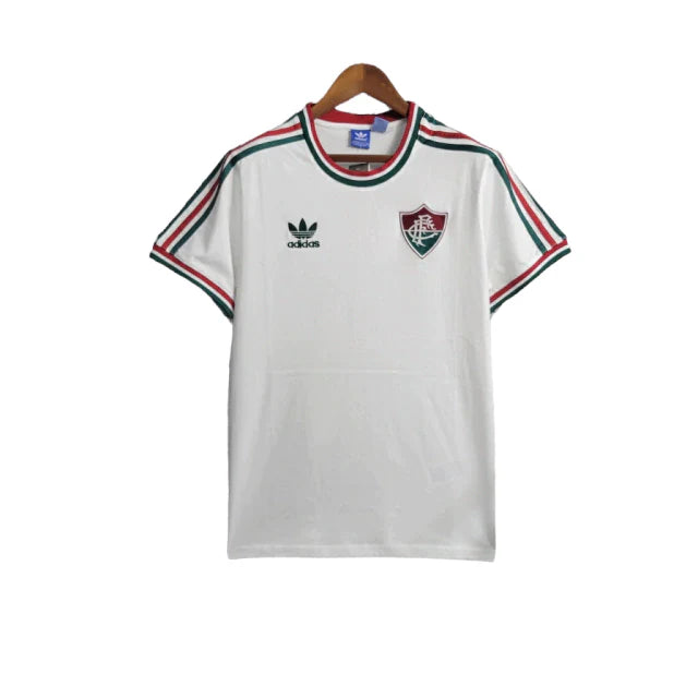 Camisa Fluminense Retrô 14/15 Torcedor Masculina - Branca com detalhes em vermelho e verde