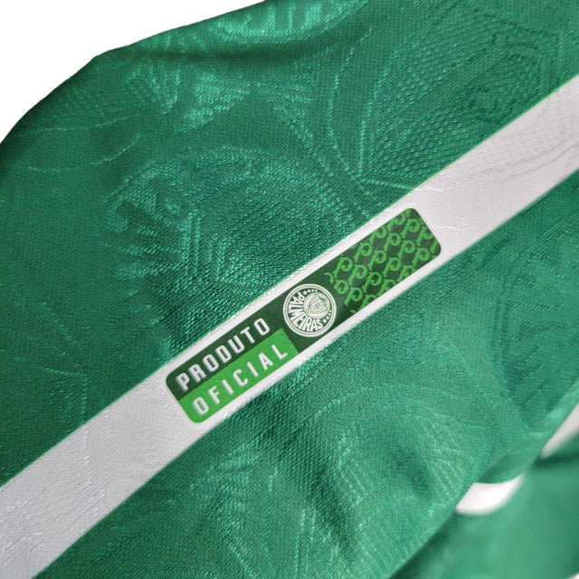 Camisa Palmeiras Retrô I 1993 Torcedor Masculina - Verde com listras em branco