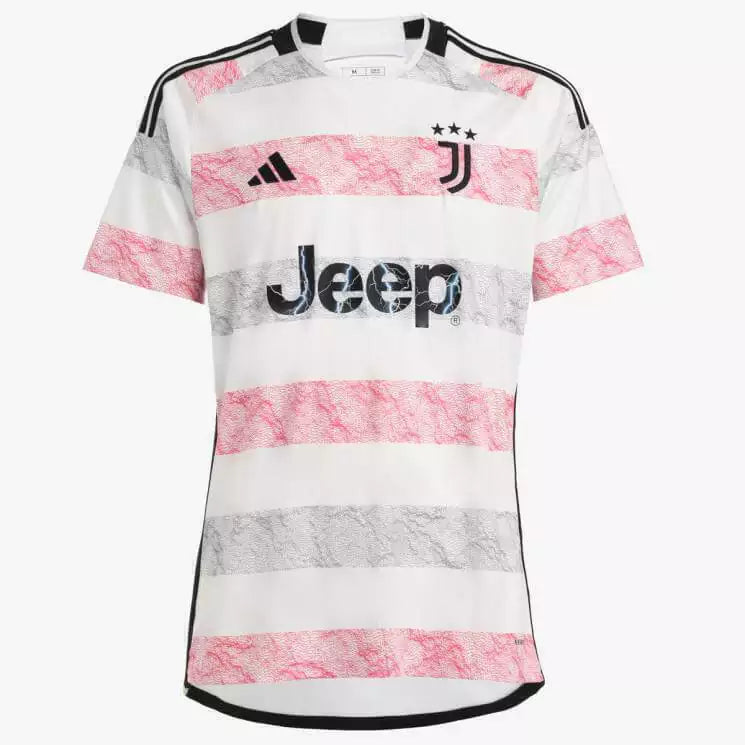 Camisa Juventus Away 23/24 Torcedor Adidas Masculina - Branco e Rosa